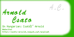 arnold csato business card